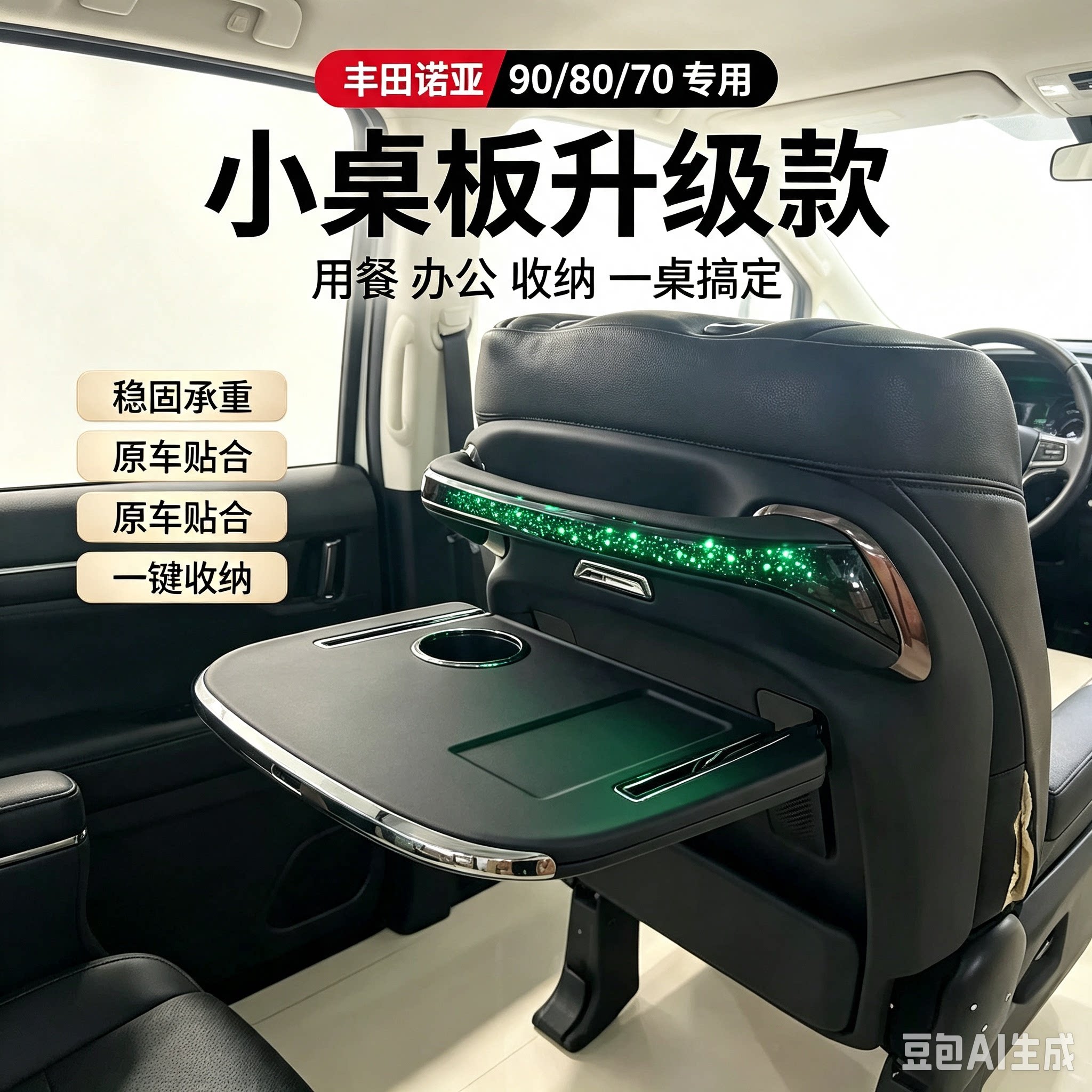 丰田大霸王VoXY诺亚90小桌板诺亚8070Noah埃尔法威尔法LM小桌板