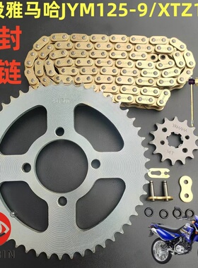 建设雅马哈JYM125-9油封链条链盘套装 XTZ125大小飞链轮牙盘套链