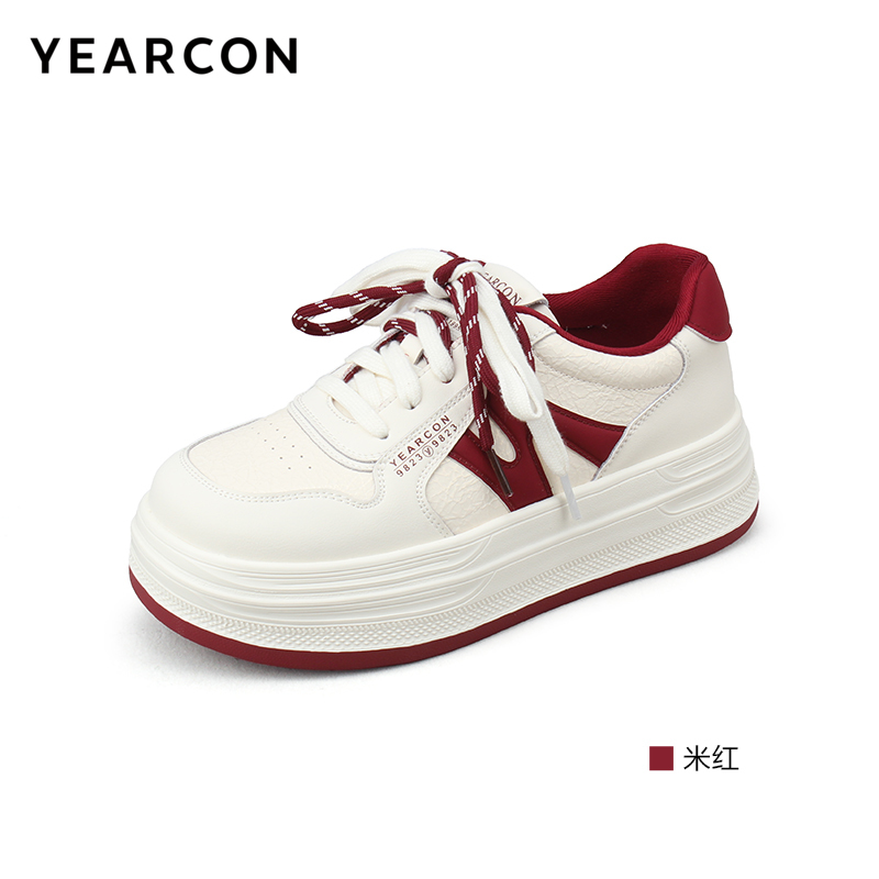 意尔康女鞋2025新款秋季小白鞋