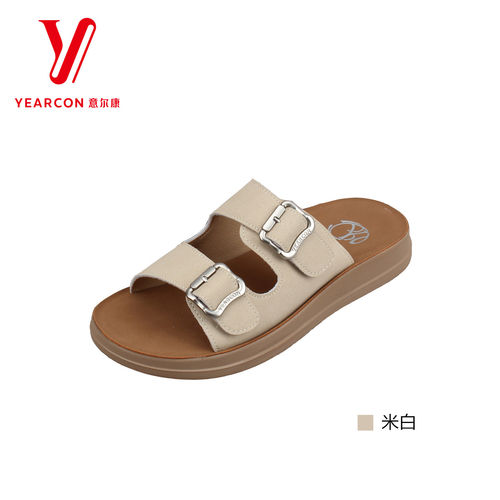 意尔康女夏季防滑厚底凉拖