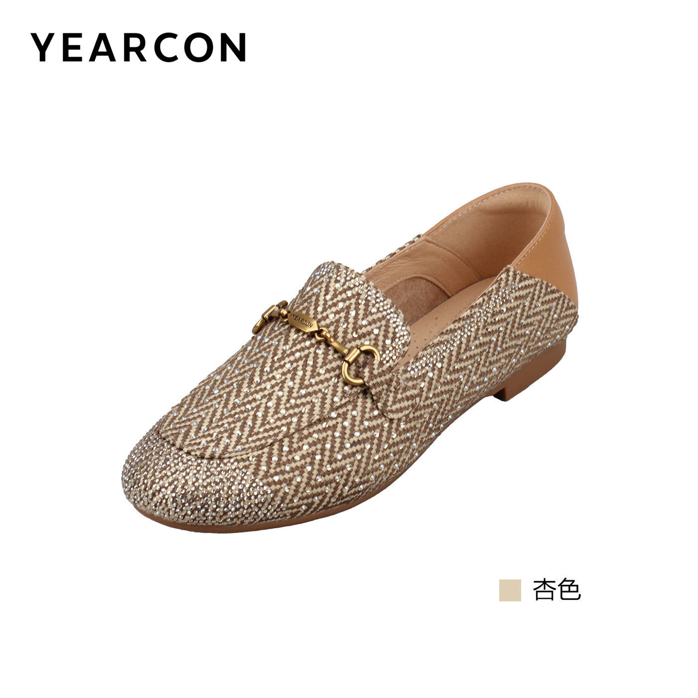 意尔康春季水钻乐福鞋女平底单鞋时尚休闲鞋,女鞋,时尚休闲鞋,淘宝优惠券,粉丝福利购,淘宝优惠卷