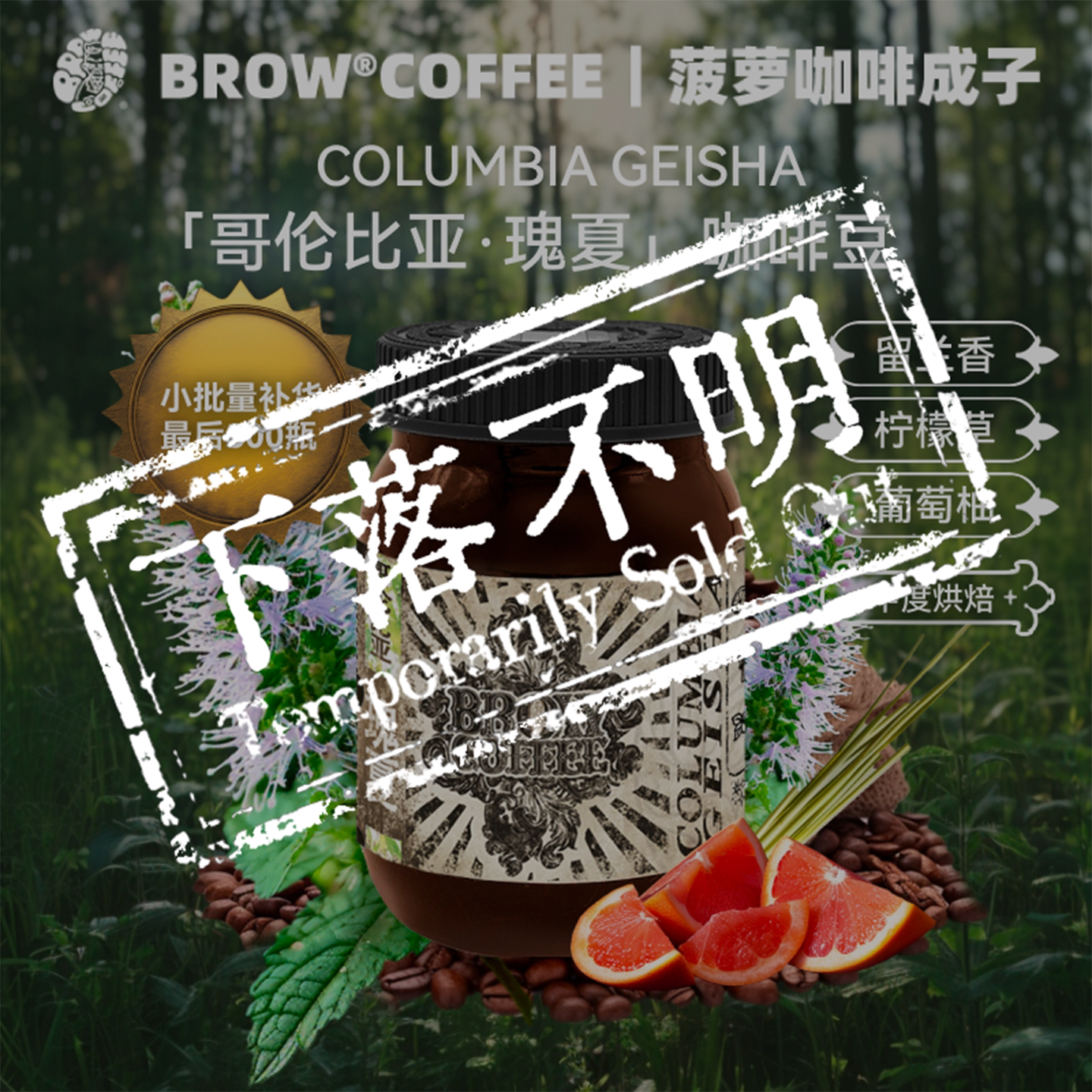 菠萝咖啡成子哥伦比亚瑰夏咖啡豆水洗中度烘焙精品手冲焙罐装120g