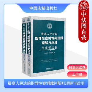 中法图正版 最高人民法院指导性案例裁判规则理解与适用民事诉讼卷 上下册 江必新 新民事诉讼证据民事纠纷审判工作参考 中国法制