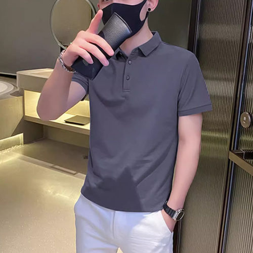 经典爆款高档POLO衫男士高含棉翻领T恤衫修身商务休闲男装POLO衫