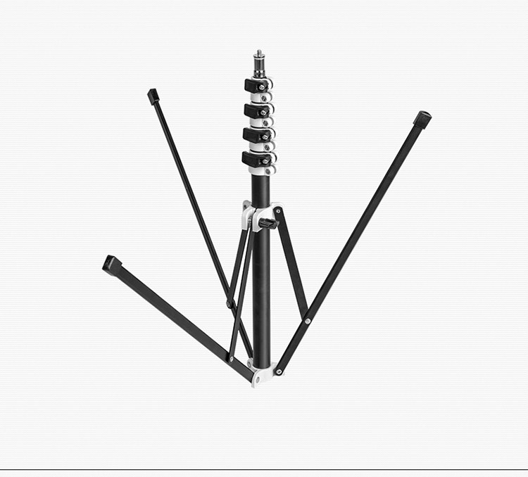 海普森B5机顶闪光灯三脚架  外拍灯折叠U金属灯架  中轴可拆三脚