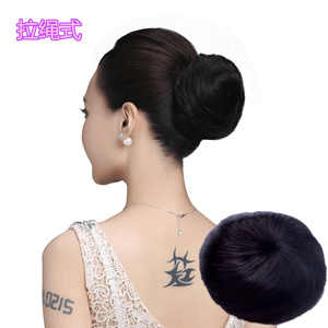 时尚气质假发套女头套直发髻扣式拉绳发包盘发花苞丸子头包邮大号