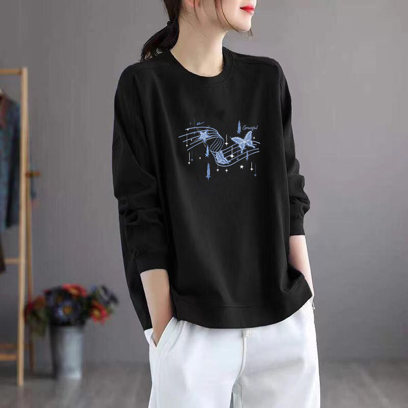 外贸出口正品纯棉时尚减龄长袖卫衣女春秋款百搭显瘦气质打底上衣,女装/女士精品,大码内搭,淘宝优惠券,粉丝福利购,淘宝优惠卷