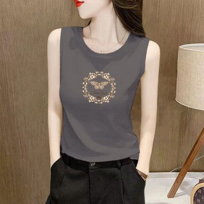 100%纯棉吊带背心t恤女上衣