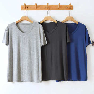 男士居家宽松短袖大码夏季圆领