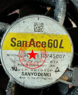 9LG0612P4S007 DC12V 0.67A 4线 原装日本三洋SANYO 铝框进口风扇
