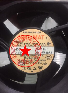 4715PS-23T-B30-AOA AC230V 原装正品日本 120*120*38进口风扇