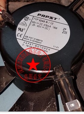 TYP 6248N/12 48V375MA18W 原装正品德国 三线 铝框进口风扇