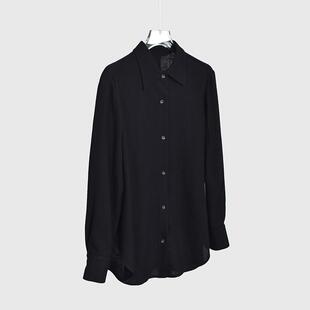 很保暖100美丽诺纯羊毛衬衫外套女秋冬高端复古宽松新款G级感上衣