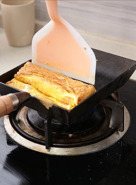 玉子烧锅铲耐高温小号硅胶煎铲不粘锅专用铲厚蛋烧铲子家用铲厨具