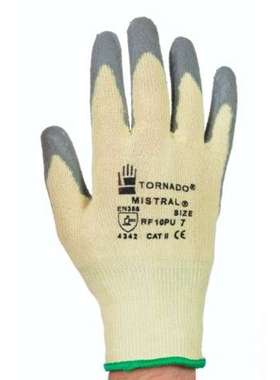 Tornado RF10PU-07 Tornado MISTRAL 黄色莱卡工作手套 7号聚氨酯