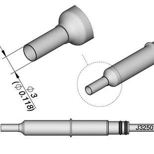JBC烙铁头J325系列热风嘴 J325-010弯型 J1325-410直型J1325