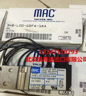 MAC电磁阀34B-L00-GDFA-1KA 34B-L00-GFGO-1KJ 34B-N00-GDNA-1KA