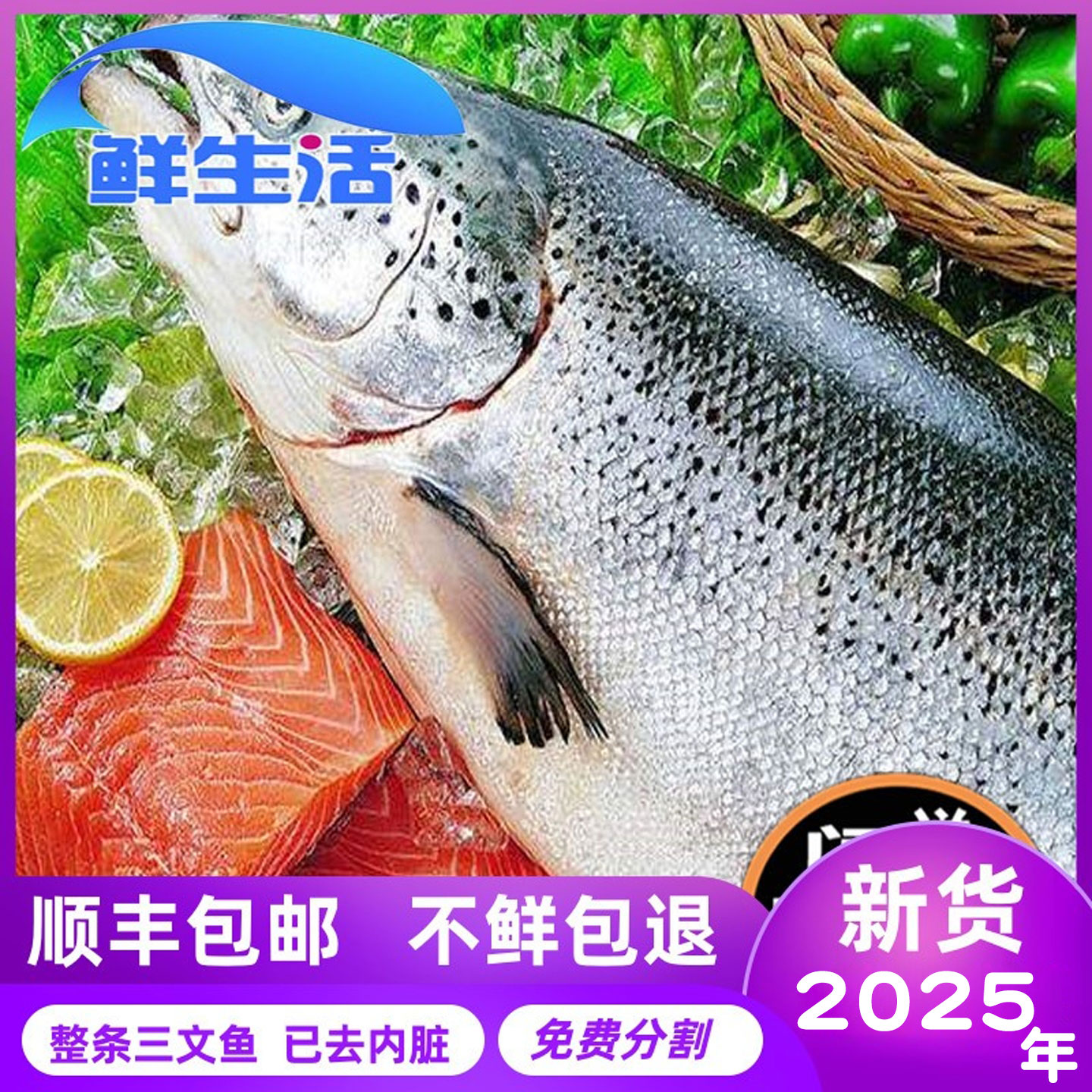 智利进口冷冻三文鱼整条新鲜刺身