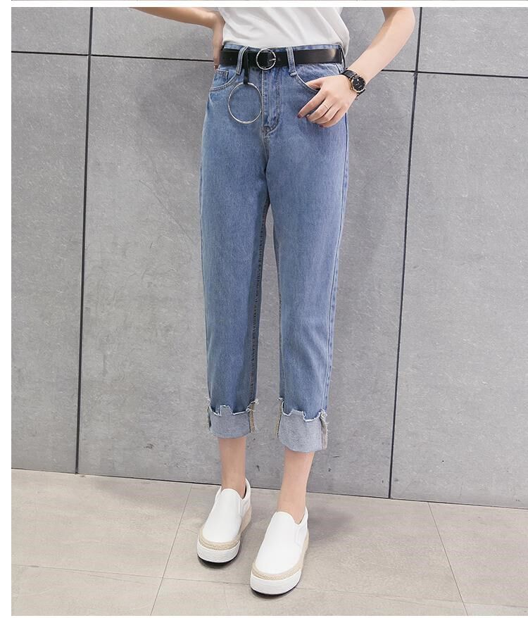 Jeans Spring and autumn season 2017 new pattern Easy Korean Edition Ninth pants student Paige Straight Show thin Haren pantsin the Women's clothing/Boutique , Jeans  category - from Buy2taobao.com to provide professional Taobao agent buy service