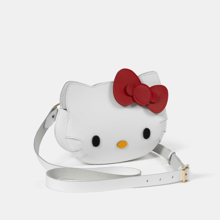 Cambridge Satchel英国剑桥包Hello Kitty牛皮单肩包11寸猫咪脸包