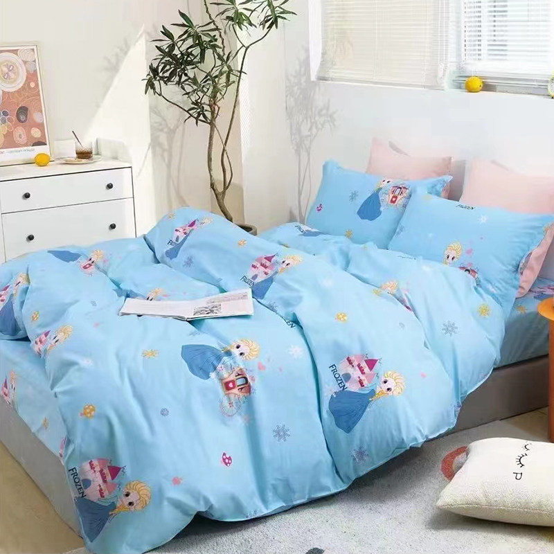 卡通四件套定做纯棉儿童公主女孩木马被套1.8x2.0米床单床笠1.35m