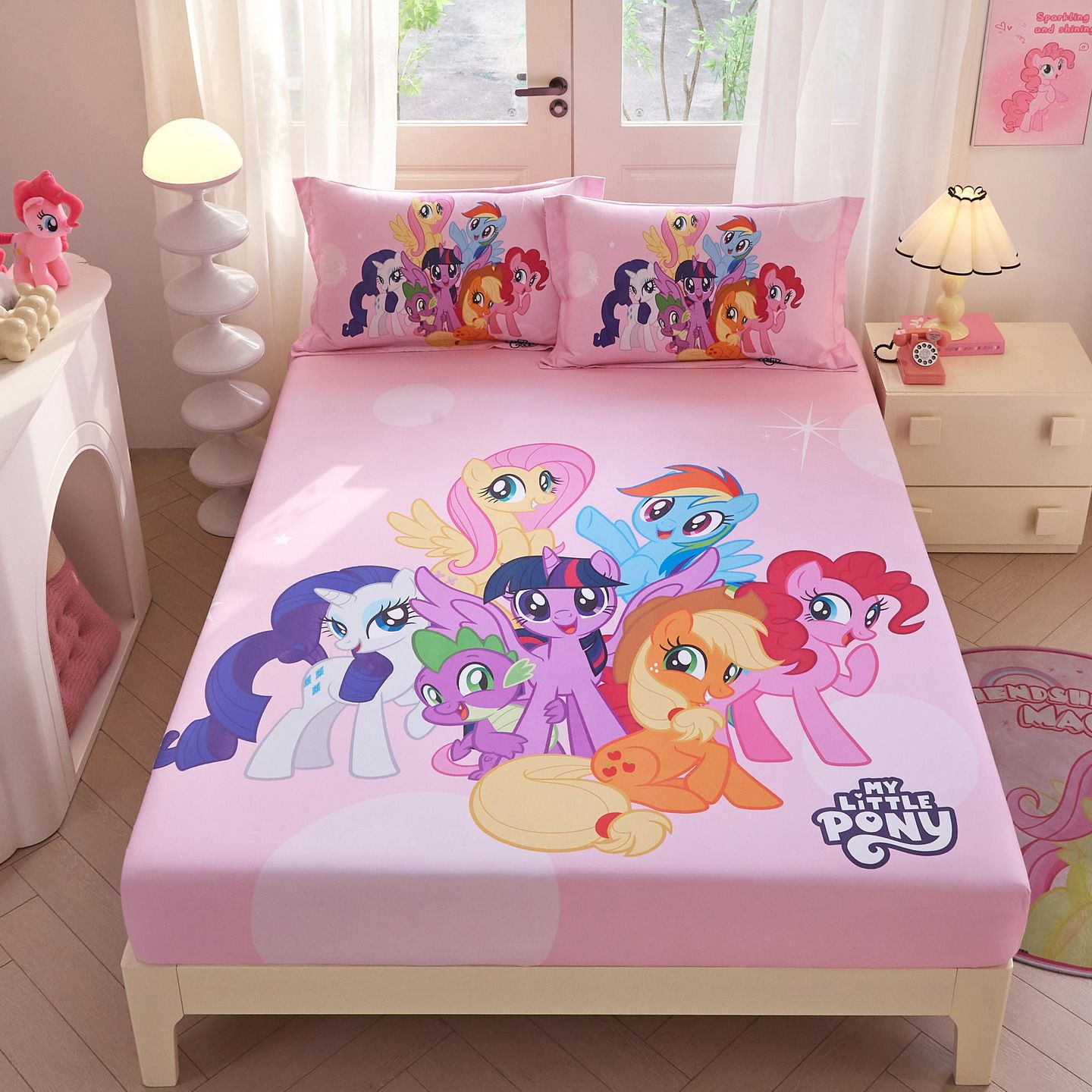 卡通儿童床笠单件纯全棉0.9m1.35单双人小马宝莉女孩床垫保护套罩,床上用品,床笠,淘宝优惠券,粉丝福利购,淘宝优惠卷