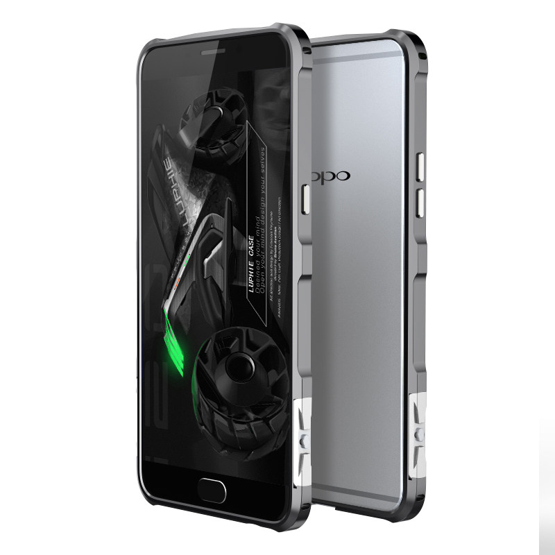 Luphie Halberd Rotary Snap Slim Light Aluminum Bumper Metal Shell Case for OPPO R9s Plus & OPPO R9s