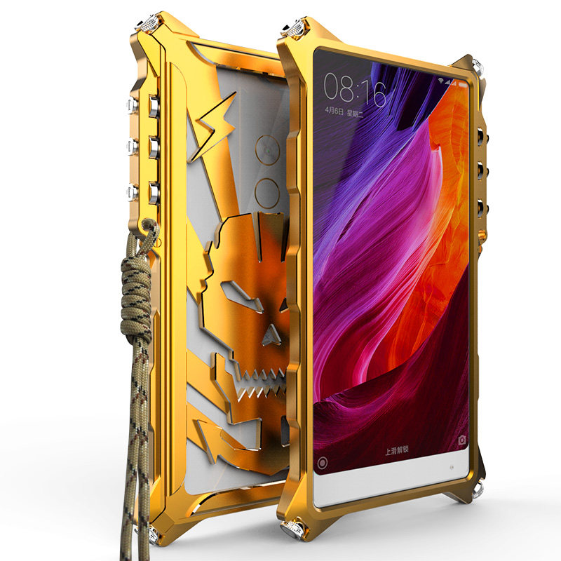 SIMON Mechanical Arm Skull Punk Premium Aluminum Metal Bumper Shockproof Case Cover for Xiaomi Mi MIX