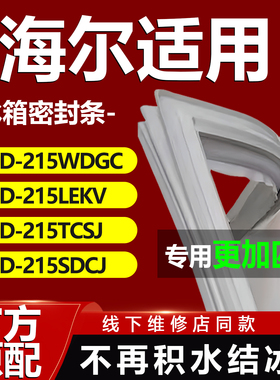 适用海尔BCD215WDGC 215LEKV 215TCSJ 215SDCJ冰箱门密封条门胶条