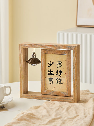 斯堪的纳维亚风格双面6英寸7英寸相框桌卡通娃娃饰品DIY旋转相框