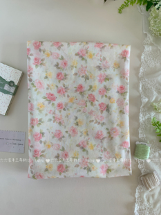 全棉40支印花布法式复古清新玫瑰碎花服装发饰包包童装手工diy布