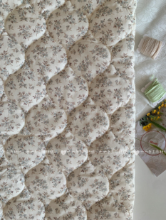 全棉印花绗棉布料ins素雅复古小碎花面料家居服发饰童装包包diy