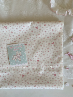 全棉40支印花布韩系少女ins小碎花蝴蝶结家居服发饰童装 布diy布料