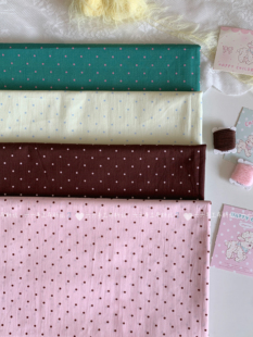 全棉60支印花布料百搭ins波点小圆点布料家居服发饰童装 包包diy布