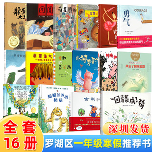 深圳市罗湖区小学一年级下学期寒假推荐共读书目全16册 绘本米莉的帽子大脚丫跳芭蕾古利和古拉菲菲生气了勇气团圆亲子必读1年级