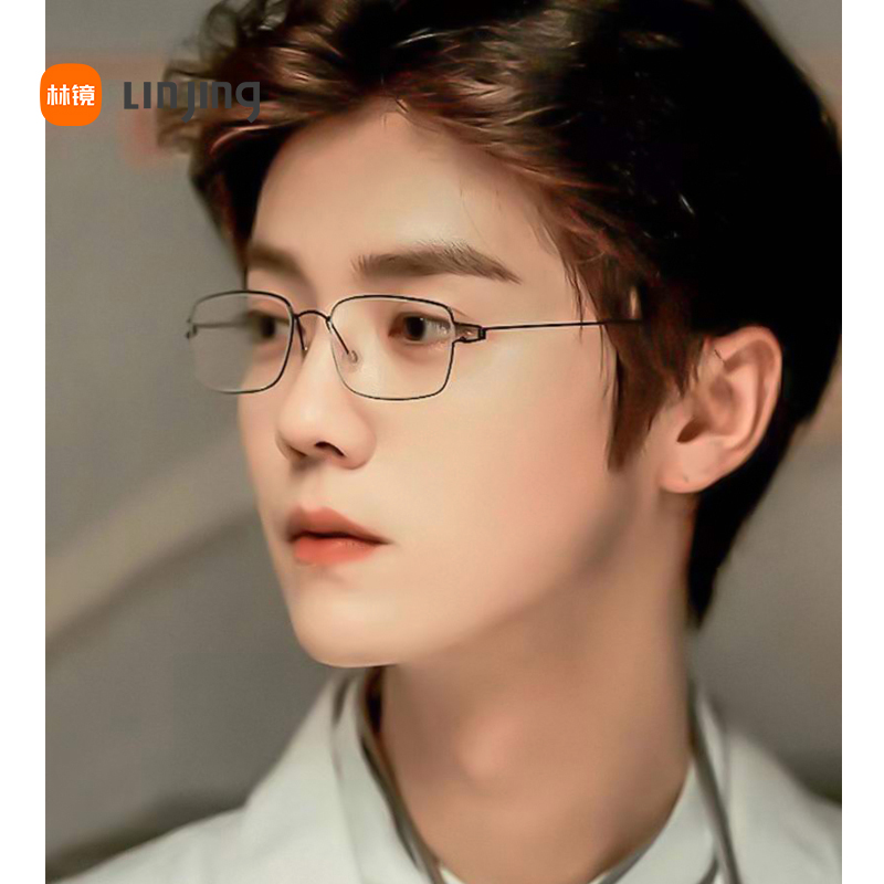 超轻纯钛平光镜男款商务框架近视