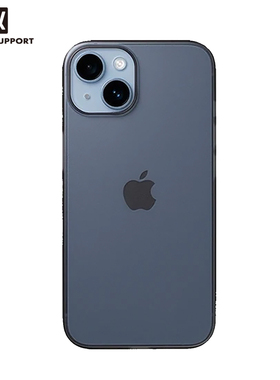 日本PowerSupport适用于iPhone14ProMax AirJacket磨砂硬壳14pro透明超薄壳14plus全包裸感壳