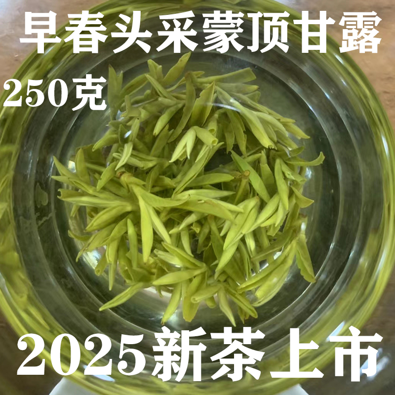 明前头采蒙顶甘露茶叶绿茶2025新茶散装四川雅安蒙顶山茶盒装250g