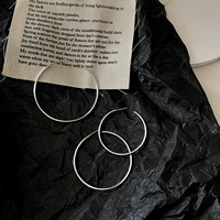 Крупные серьги, ретро кольцо, украшение, обруч, серебро 925 пробы, европейский стиль