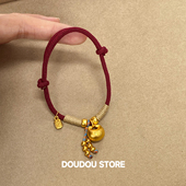 宝手链可调节女马年春节小马编织编绳高端 新年红色元 新品 88折