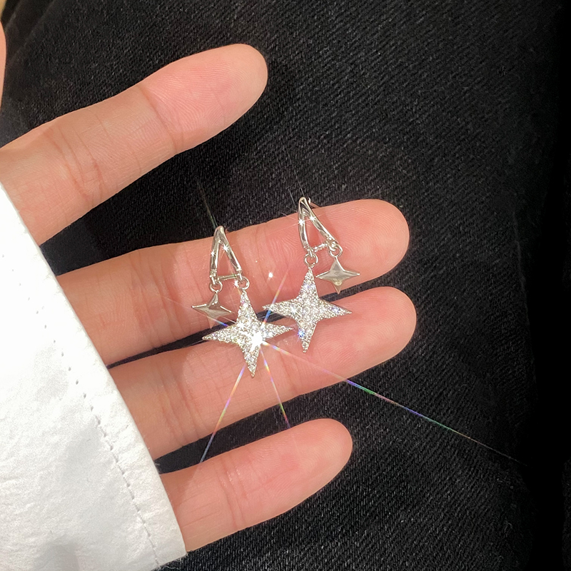 doudoustore925银针闪钻六芒星
