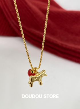 马上有钱马年新款红玛瑙项链