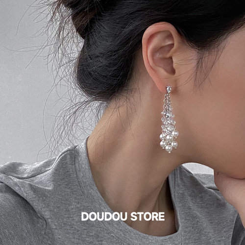 doudoustore珍珠流苏耳环