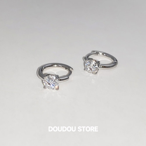 doudoustore925银莫桑钻耳钉