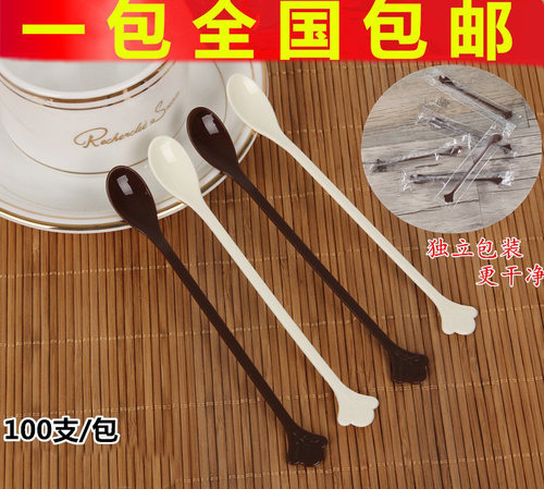 一次性勺子塑料咖啡勺独立包装