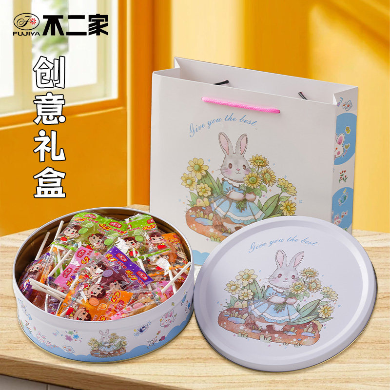 不二家棒棒糖创意糖果礼盒送女生闺蜜男友水果糖节日糖果礼物