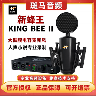 NEAT 新蜂王二代话筒大振膜直播K歌录音有声书麦克风 KingBee