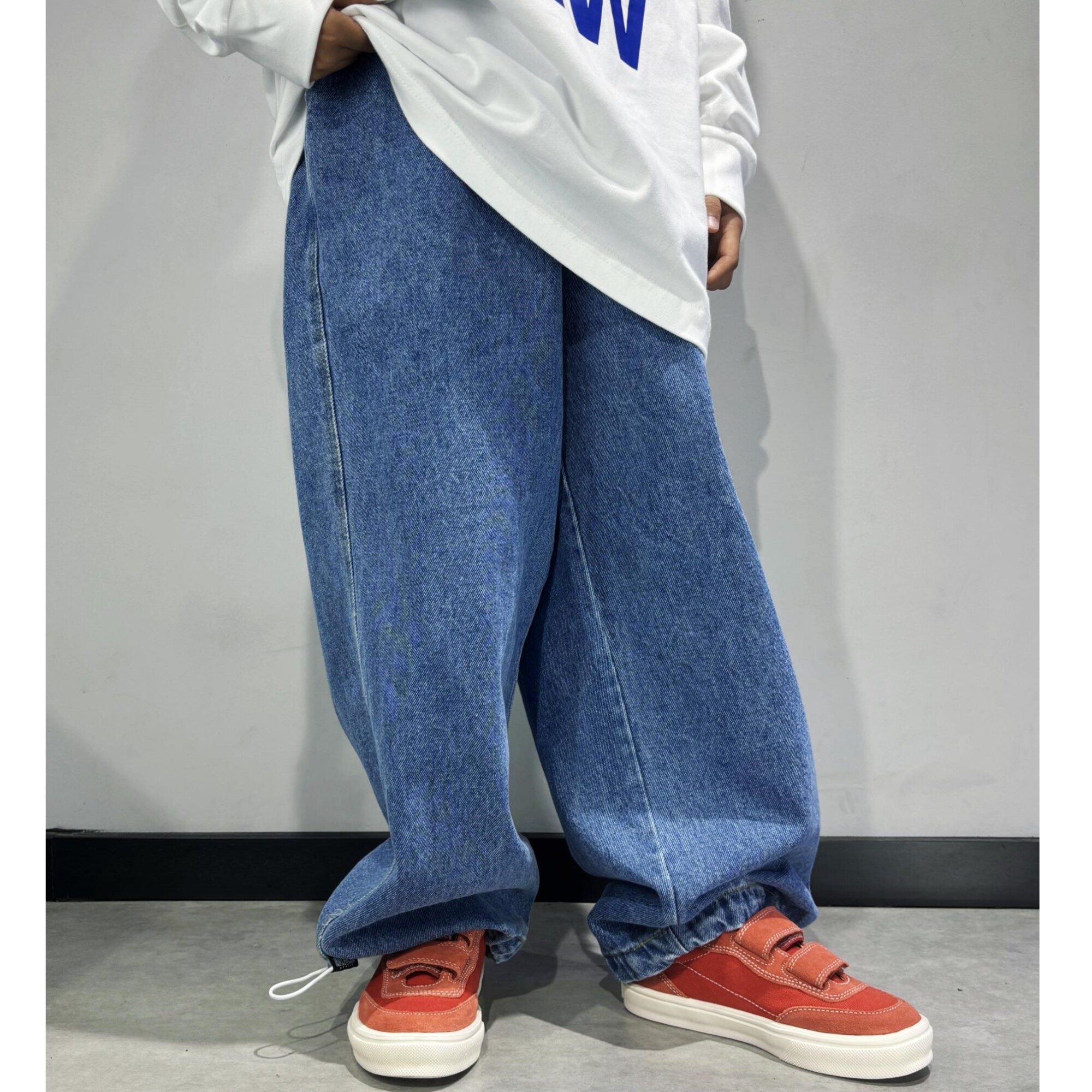 少儿街舞服装hiphop嘻哈牛仔裤经典百搭水洗oldschool街舞演出服