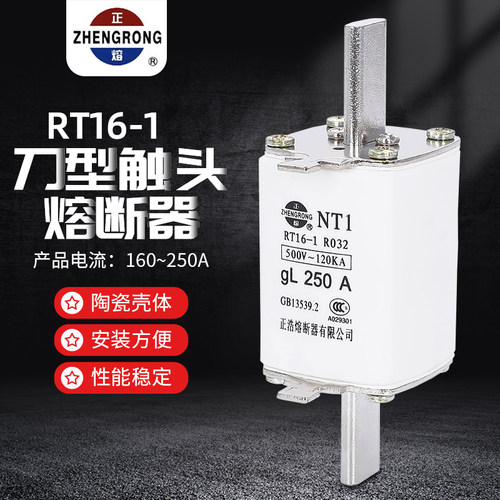 NT1 RT16-1 R032/RT20gL125A160A200A225A250A500V保险熔芯熔断器