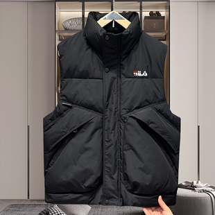 马夹加厚保暖背心宽松休闲情侣外套 羽绒马甲立领坎肩工装 冬季 新款